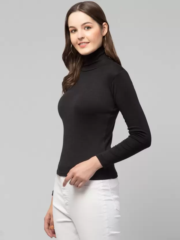 GIRLS HOSIERY BLACK HIGH NECK TOP!!