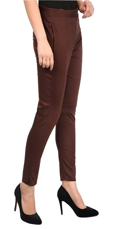 Brown Coloured Straight fit Cotton Pant!!