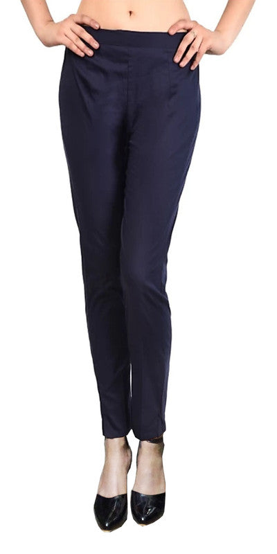 Navy Blue Coloured Straight fit Cotton Pant!!