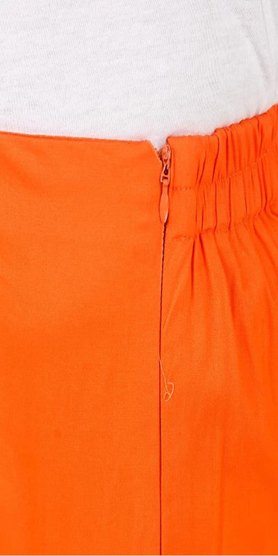 Orange Coloured Straight fit Cotton Pant!!
