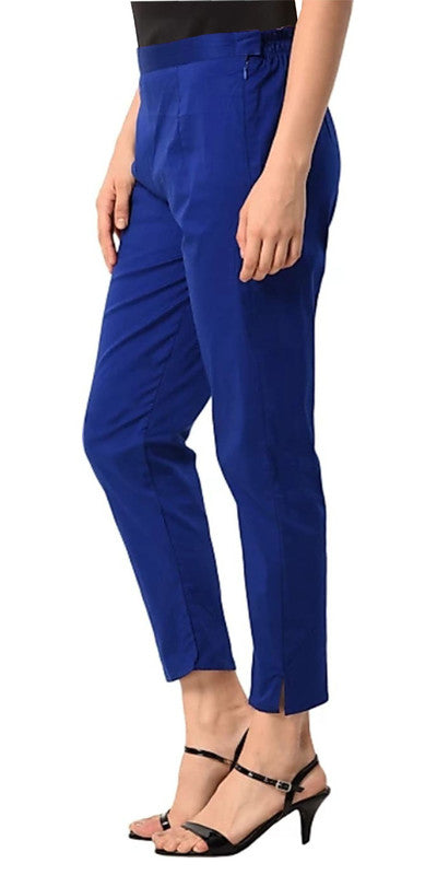 Royal Blue Coloured Straight fit Cotton Pant!!