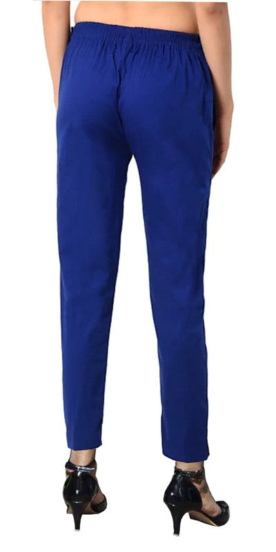 Royal Blue Coloured Straight fit Cotton Pant!!