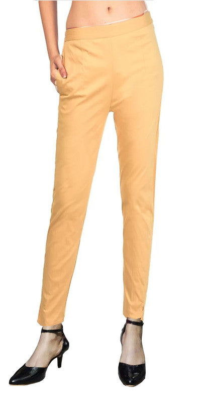 Skin Coloured Straight fit Cotton Pant!!