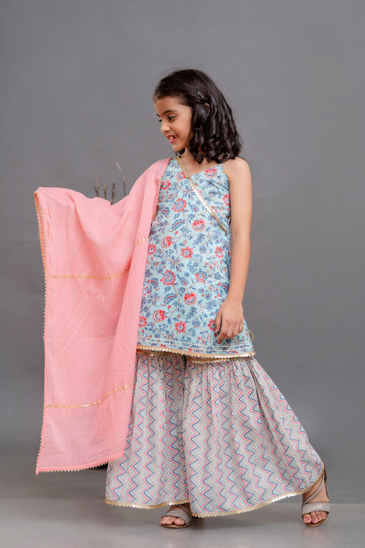 Women Sharara Dupatta & Kurta Indian Handmade Designers Salwar Kameez Gift  Dress | eBay