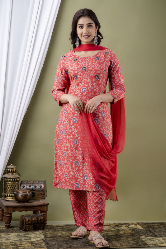 Designer Pink Coloured Kurti with Pant and Dupatta!!