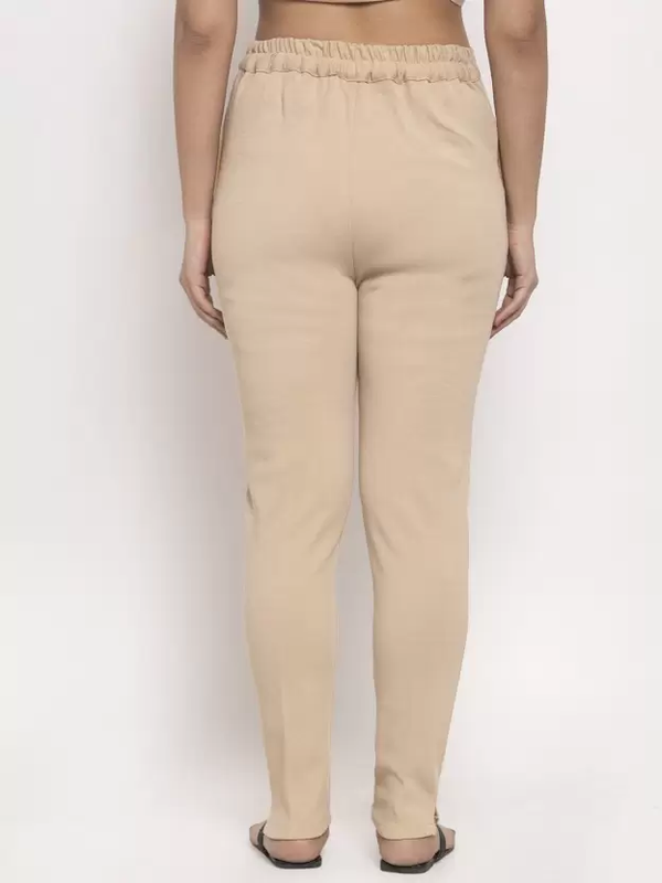 Fawn Coloured Straight fit Woolen Pant!!