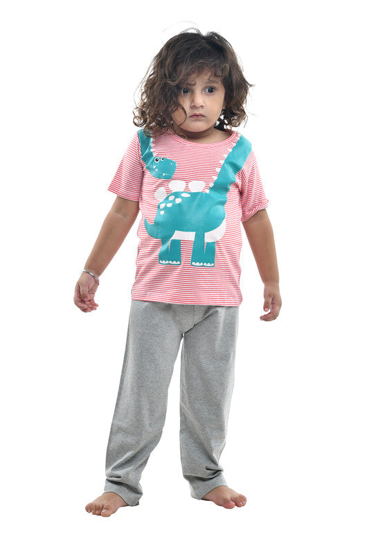 Unisex Kidswear Half Sleeves 100% Cotton T-shirt and Bottom Comfort wear  - Multicolor!!