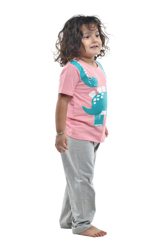 Unisex Kidswear Half Sleeves 100% Cotton T-shirt and Bottom Comfort wear  - Multicolor!!