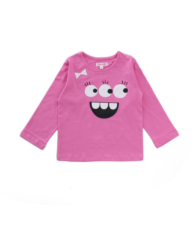 Kids Full Sleeves 100% Cotton T-shirt and Bottom Comfort wear- Pink & Stripes!!