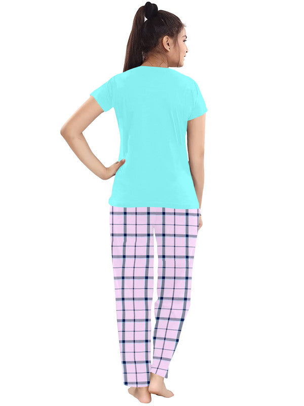 Girls Half Sleeves 100% Cotton Checks Printed Comfort wear -  Multicolor!!