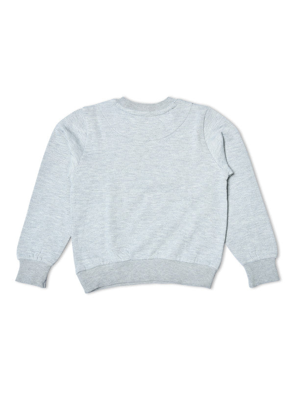 Unisex- Girls & Boys Grey Printed Sweatshirt!!