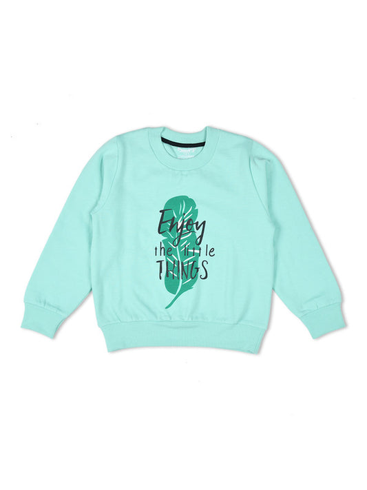 Girls Jade Green Printed Sweatshirt!!