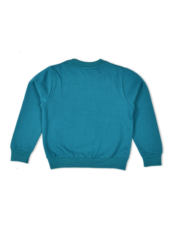 Unisex- Boys & Girls Blue Printed Sweatshirt!!