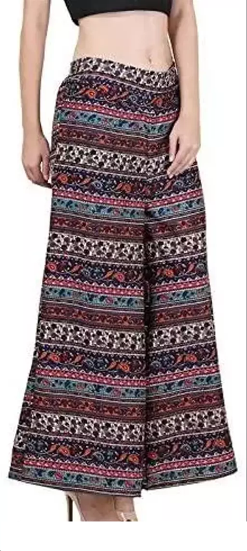 Buy Velry Fashionista Cotton Women Regular Fit Jaipuri Printed Divider Palazzo  Pant Free Size Online | Fosso.in