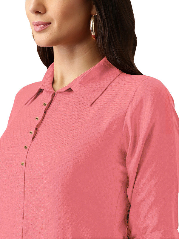 Pink Coloured Fancy Designer Rayon Kurti!!