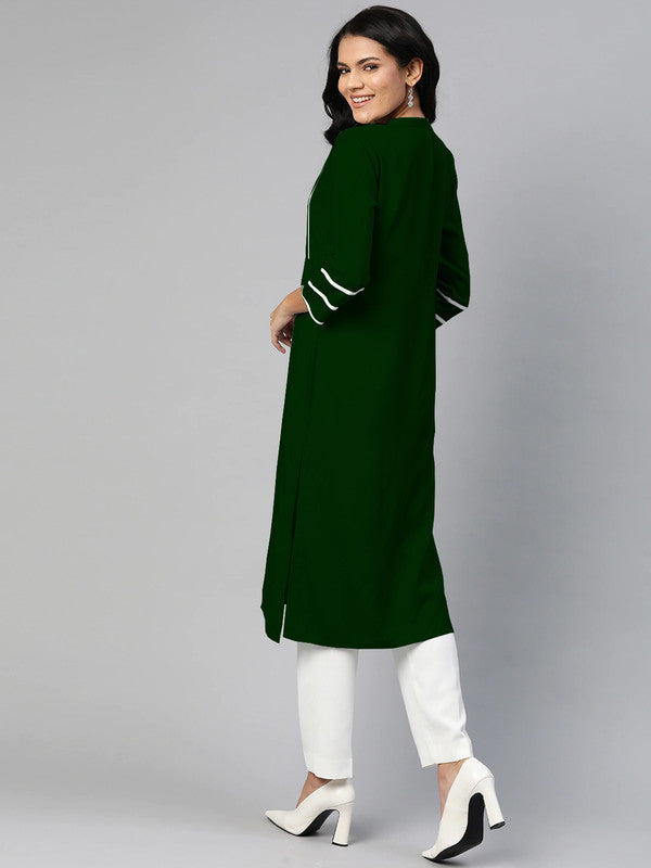 Green Coloured Fancy Designer Rayon Kurti!!