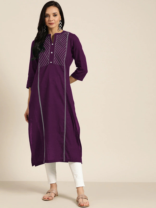 Wine Coloured Fancy Designer Rayon Kurti!!