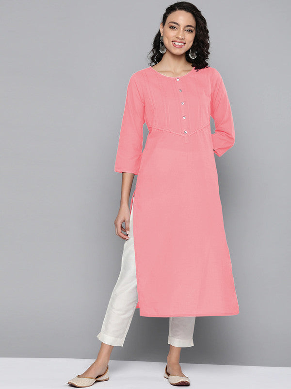 Pink Coloured Fancy Designer Rayon Kurti!!