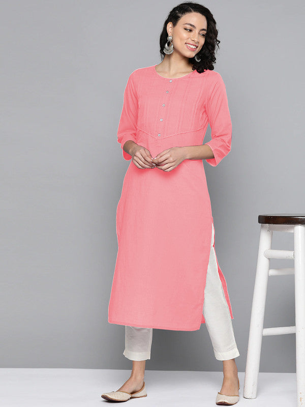 Pink Coloured Fancy Designer Rayon Kurti!!