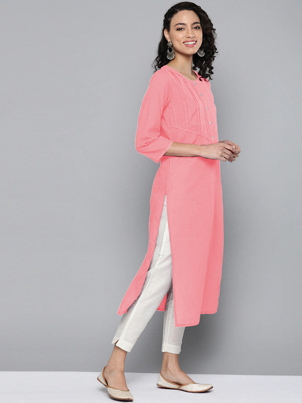 Pink Coloured Fancy Designer Rayon Kurti!!