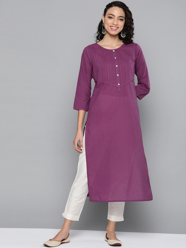 Wine Coloured Fancy Designer Rayon Kurti!!