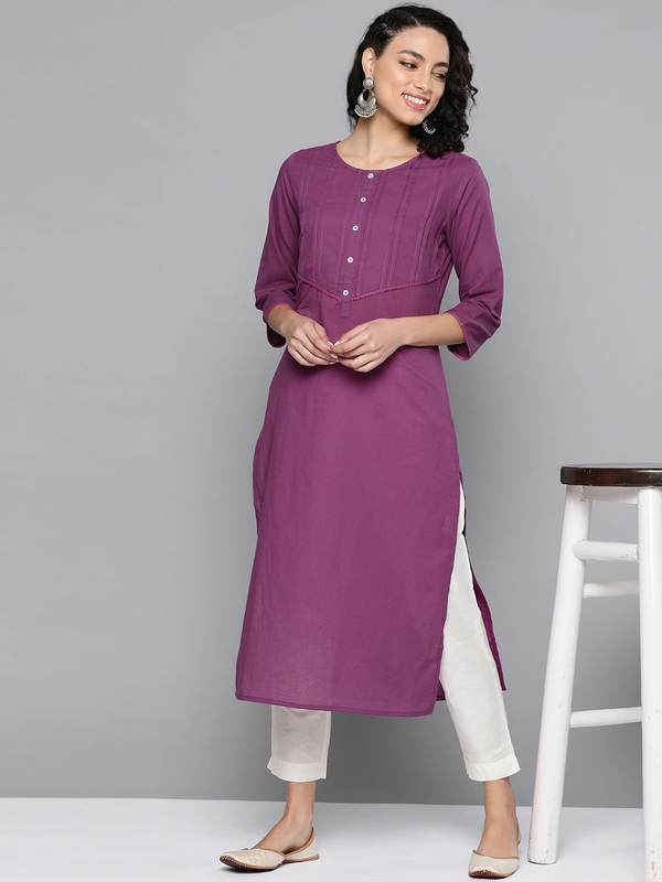 Wine Coloured Fancy Designer Rayon Kurti!!