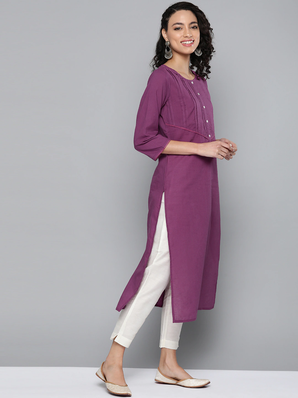 Wine Coloured Fancy Designer Rayon Kurti!!