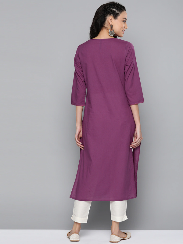 Wine Coloured Fancy Designer Rayon Kurti!!