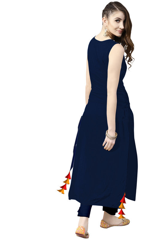 Blue Coloured Fancy Designer Rayon Kurti!!