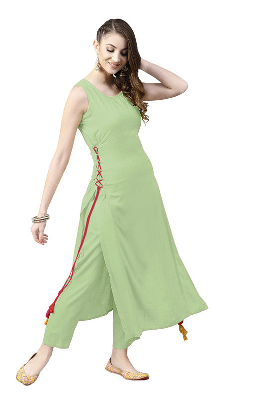 Pista Coloured Fancy Designer Rayon Kurti!!