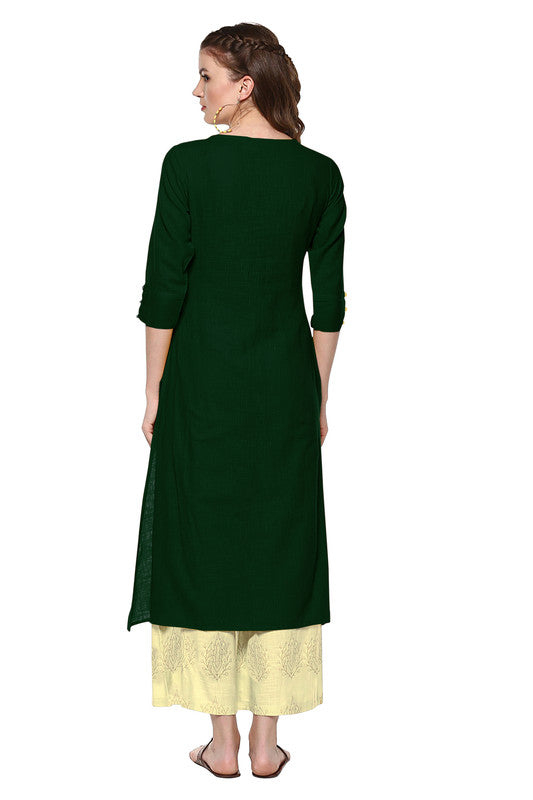 Green Coloured Fancy Designer Rayon Kurti!!