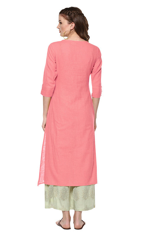 Pink Coloured Fancy Designer Rayon Kurti!!