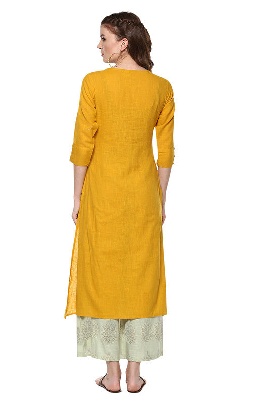 Yellow Coloured Fancy Designer Rayon Kurti!!