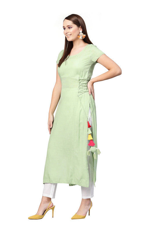 Pista Coloured Fancy Designer Rayon Kurti!!