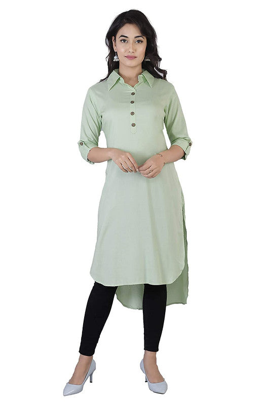 Pista Coloured Fancy Designer Rayon Kurti!!