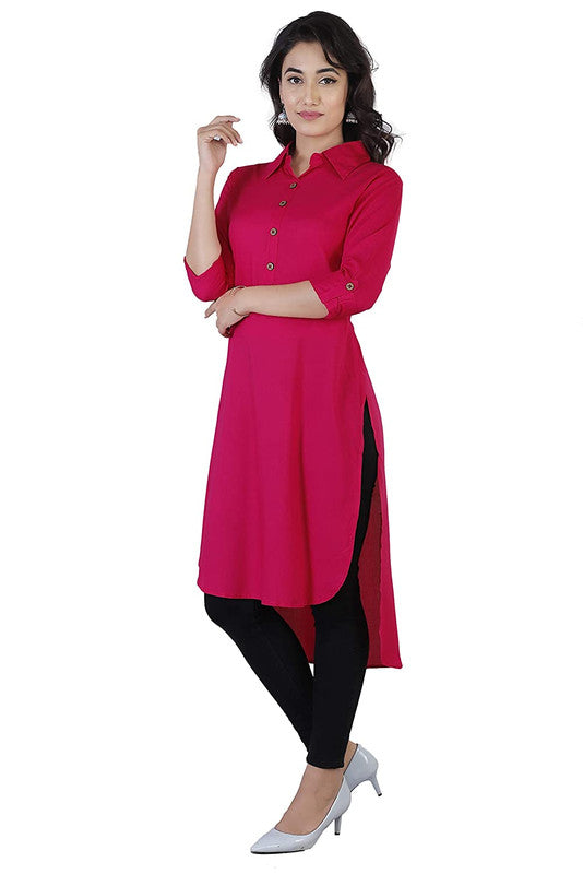 Rani Coloured Fancy Designer Rayon Kurti!!