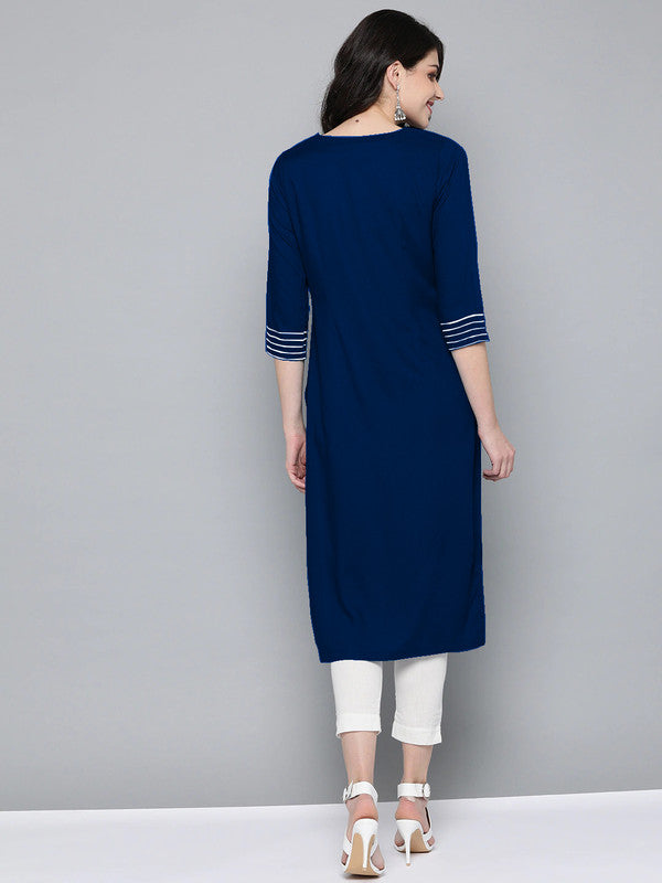 Blue Coloured Fancy Designer Rayon Kurti!!