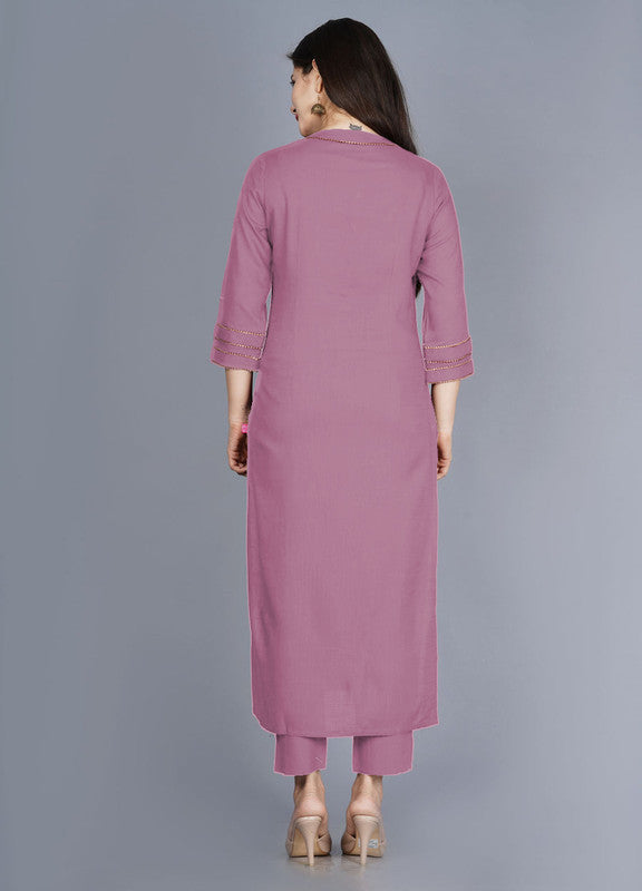 Dark Pink Coloured Fancy Designer Rayon Kurti with Bottom!!