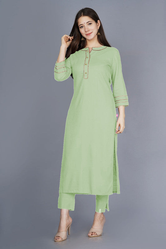 Pista Coloured Fancy Designer Rayon Kurti with Bottom!!