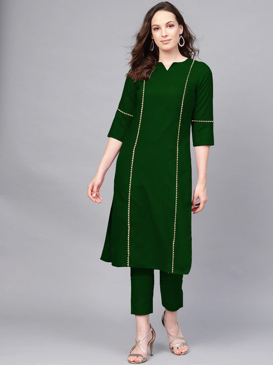 Green Coloured Fancy Designer Rayon Kurti!!