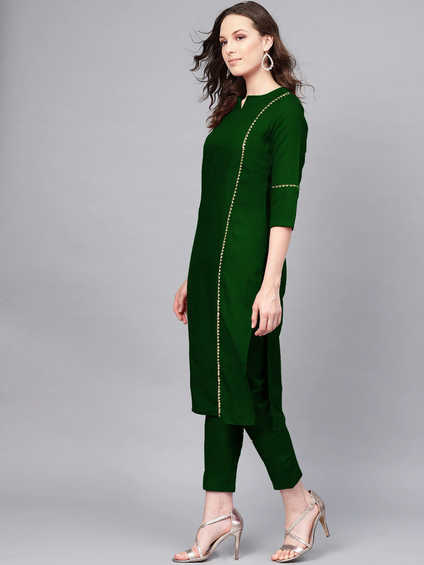 Green Coloured Fancy Designer Rayon Kurti!!