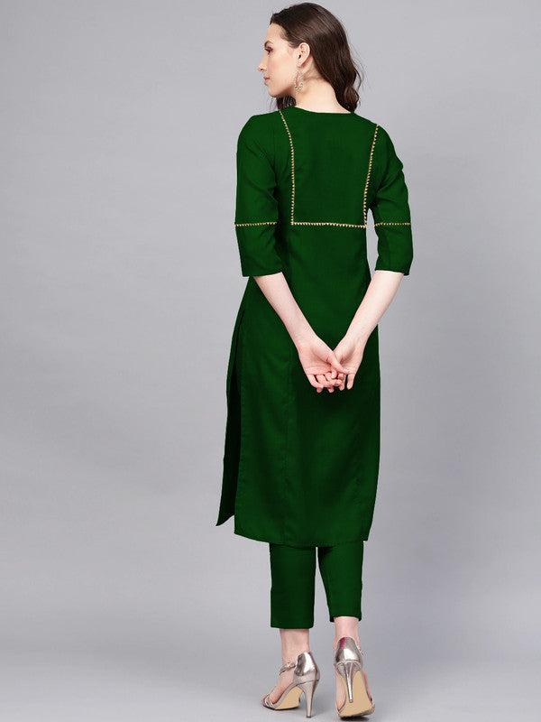 Green Coloured Fancy Designer Rayon Kurti!!