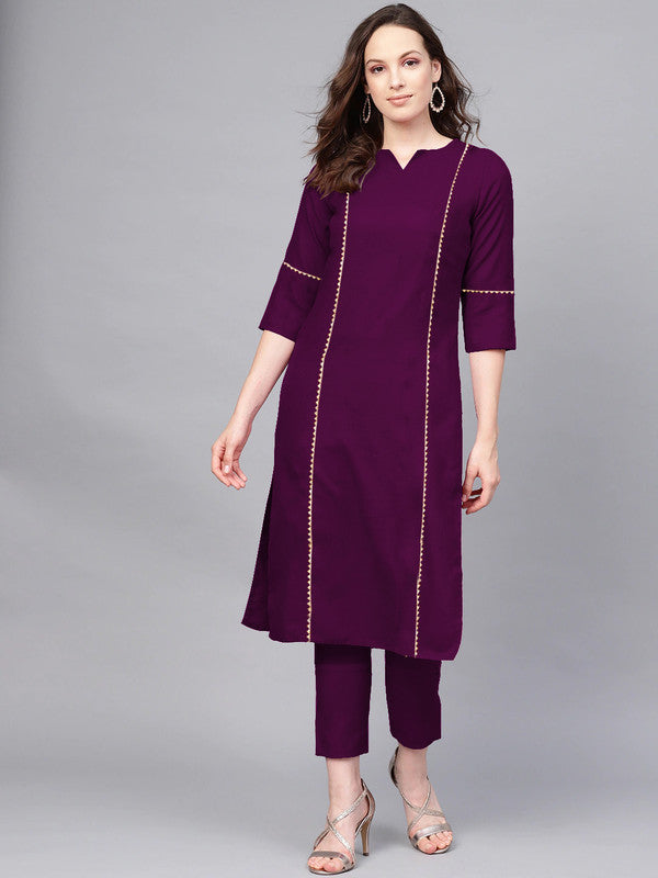 Wine Coloured Fancy Designer Rayon Kurti!!