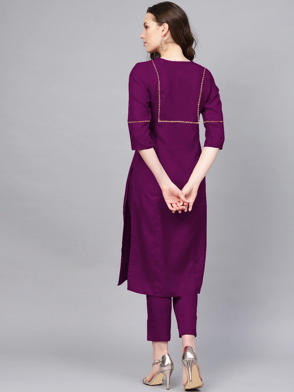 Wine Coloured Fancy Designer Rayon Kurti!!