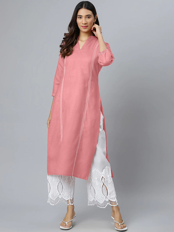 Pink Coloured Fancy Designer Rayon Kurti!!