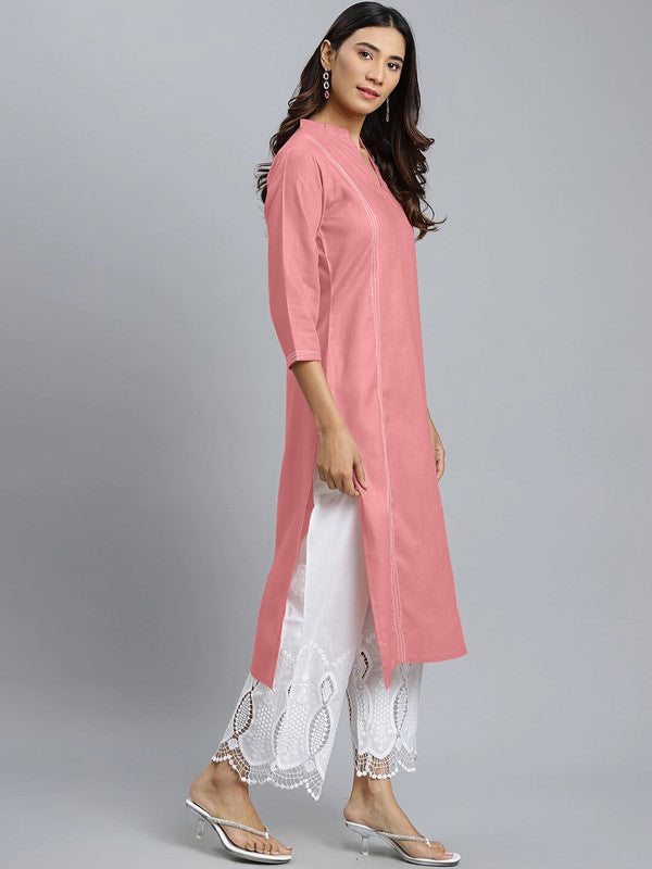 Pink Coloured Fancy Designer Rayon Kurti!!