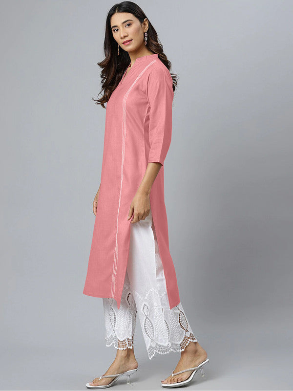 Pink Coloured Fancy Designer Rayon Kurti!!