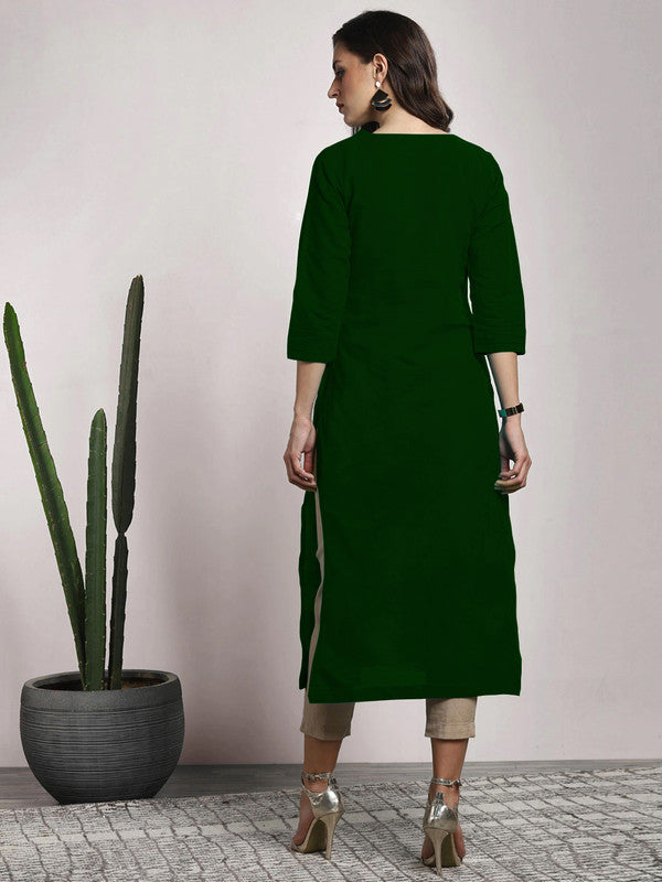 Green Coloured Fancy Designer Rayon Kurti!!