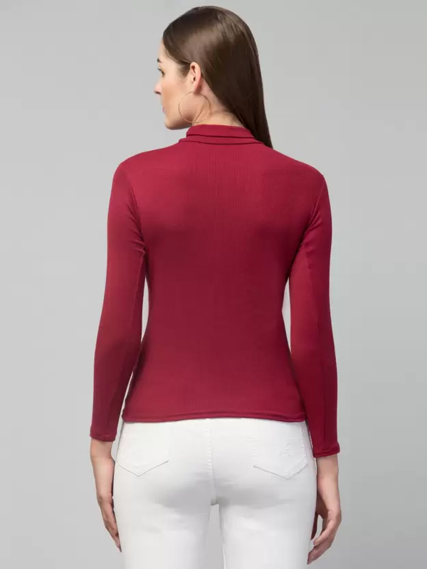 GIRLS HOSIERY MAROON HIGH NECK TOP!!