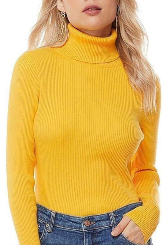 GIRLS HOSIERY MUSTARD HIGH NECK TOP!!